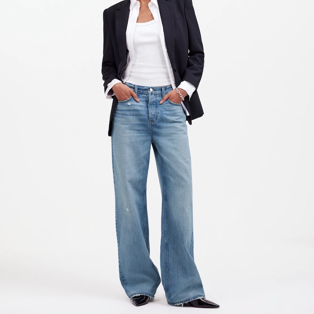 Madewell Low-Slung baggy Light Blue Women Jeans